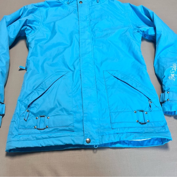 Betty Rides Women’s Snowboard Jacket Blue Hooded Insulated Snow Ski Coat Size M - Picture 2 of 16